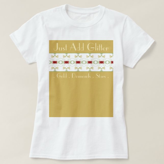 Beige Cream And Gold T-Shirt (Design Front)