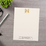 Beige cream business company logo letterhead<br><div class="desc">A modern beige,  cream colored background.  Personalize and add your business,  company logo and contact information.  Black letters

Print on both sides,  but without logo on the back.</div>