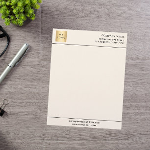 Beige cream business company logo letterhead