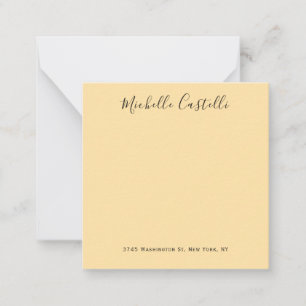 Beige Cream Color Professional Unique Handwriting Note Card