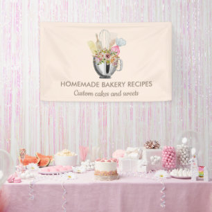 Beige Cream Elegant Minimal Bakery pastry Banner