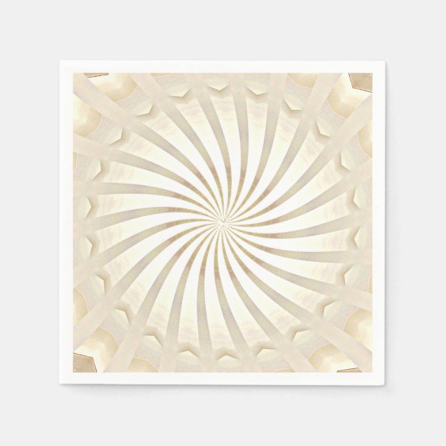 Beige Cream Swirl Napkins (Front)