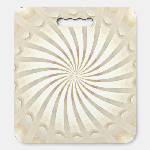 Beige Cream Swirl Stadium Seat Cushion
