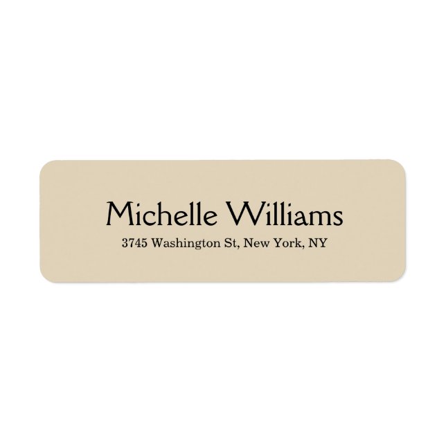 Beige Creative Minimalist Professional Modern Label (Front)