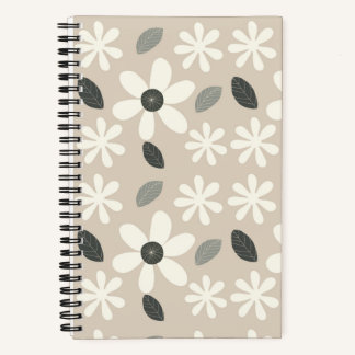 Beige Daisy Notebook