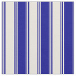 [ Thumbnail: Beige & Dark Blue Colored Lines/Stripes Pattern Fabric ]