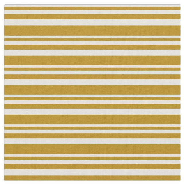 Beige & Dark Goldenrod Colored Pattern Fabric (Close Up)