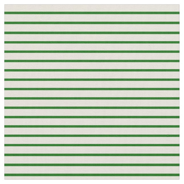 Beige & Dark Green Colored Lines Fabric (Close Up)
