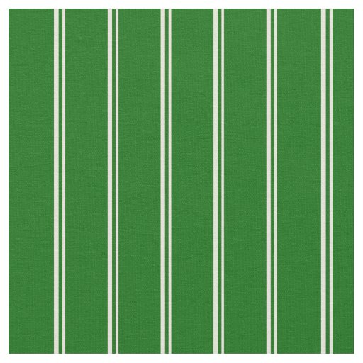 Beige & Dark Green Colored Lines/Stripes Pattern Fabric