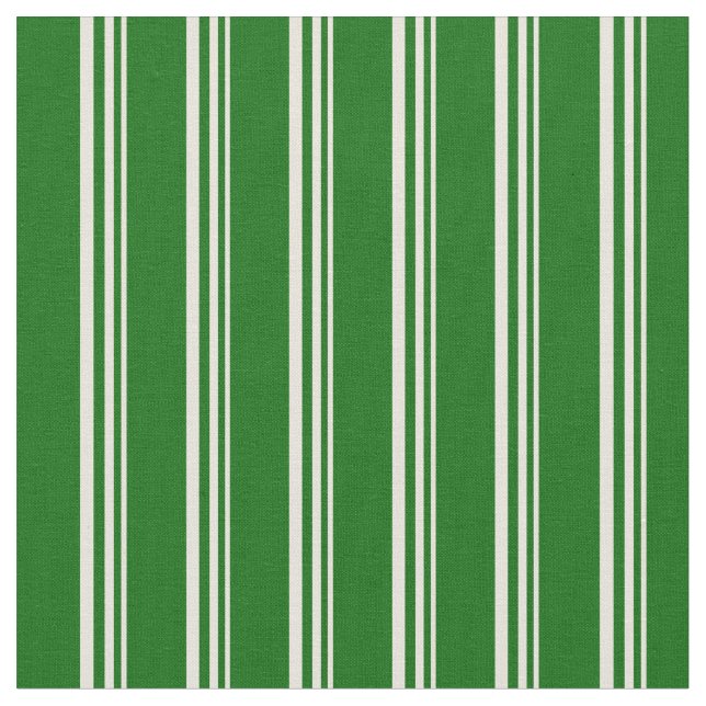 Beige & Dark Green Colored Pattern Fabric (Close Up)