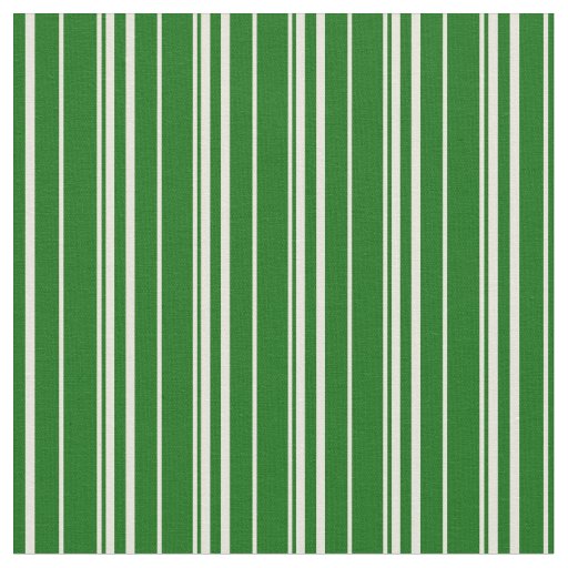 Beige & Dark Green Lined Pattern Fabric