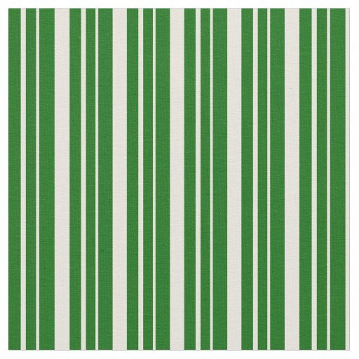 Beige & Dark Green Lined/Striped Pattern Fabric
