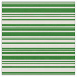 [ Thumbnail: Beige & Dark Green Lined/Striped Pattern Fabric ]