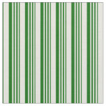 [ Thumbnail: Beige & Dark Green Lines Fabric ]