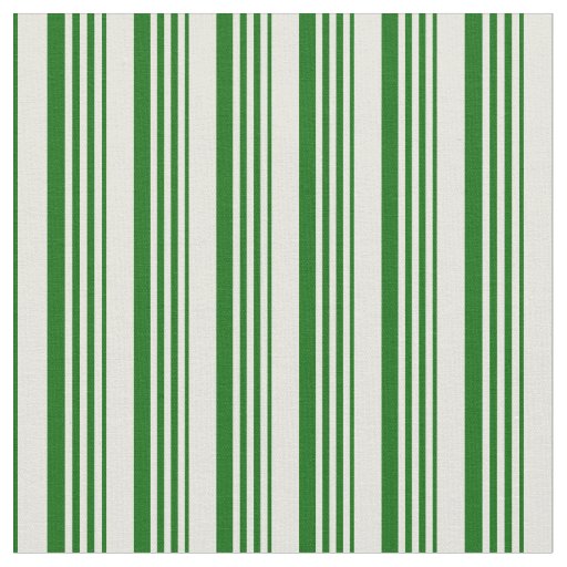 Beige & Dark Green Lines Fabric
