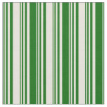 [ Thumbnail: Beige & Dark Green Lines/Stripes Pattern Fabric ]