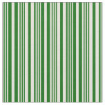 [ Thumbnail: Beige & Dark Green Striped Pattern Fabric ]