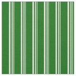 [ Thumbnail: Beige & Dark Green Stripes/Lines Pattern Fabric ]