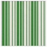 [ Thumbnail: Beige & Dark Green Stripes Pattern Fabric ]