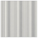 [ Thumbnail: Beige & Dark Grey Colored Stripes Pattern Fabric ]