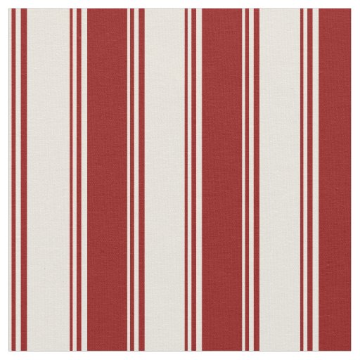 Beige & Dark Red Stripes Pattern Fabric