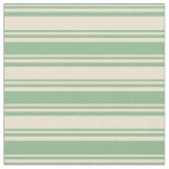 [ Thumbnail: Beige & Dark Sea Green Colored Lines Pattern Fabric ]