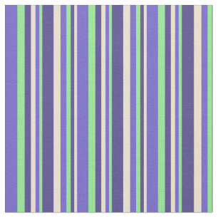 Beige, Dark Slate Blue, Light Green & Slate Blue Fabric