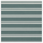 [ Thumbnail: Beige & Dark Slate Gray Colored Stripes Pattern Fabric ]