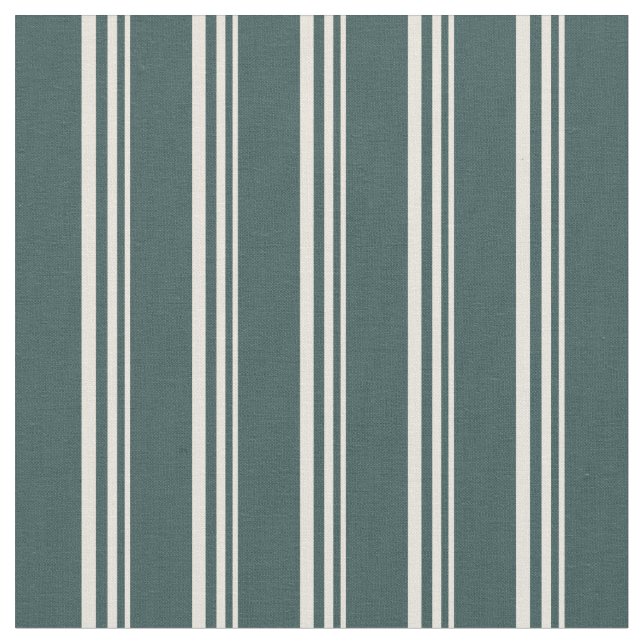 Beige & Dark Slate Gray Lines/Stripes Pattern Fabric (Close Up)