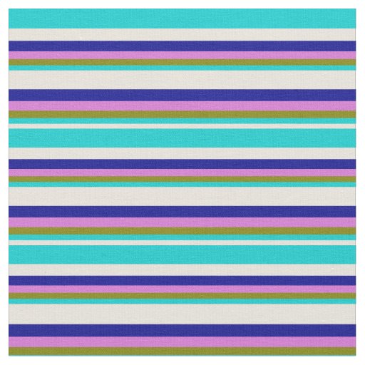 Beige, Dark Turquoise, Green, Orchid & Dark Blue Fabric