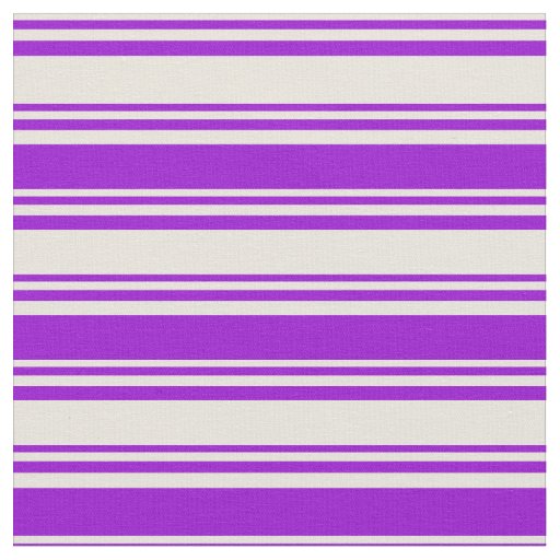 Beige & Dark Violet Colored Stripes Fabric