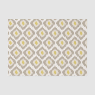 Beige Diamond Ikat Pattern Tissue Paper