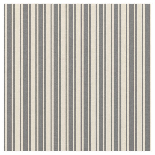 Beige & Dim Gray Lines Pattern Fabric