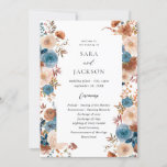 Beige & Dusty Blue Floral Wedding Ceremony Program<br><div class="desc">Welcome your guests to your wedding with your beautiful Beige & Dusty Blue Floral Wedding Ceremony Programs. Features hand painted,  watercolor dusty blue,  natural terracotta brown,  and blush champagne beige florals.</div>