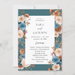 Beige & Dusty Blue Floral Wedding Program - Teal<br><div class="desc">Welcome your guests to your wedding with your beautiful Beige & Dusty Blue Floral Wedding Ceremony Programs. Features hand painted,  watercolor dusty blue,  natural terracotta brown,  and blush champagne beige florals.</div>