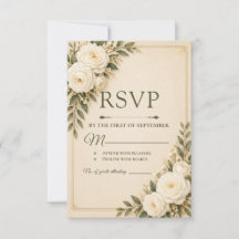 Beige Elegance RSVP Card