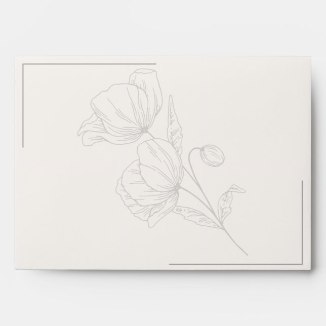 Beige Elegance Wedding Envelopes (Front)