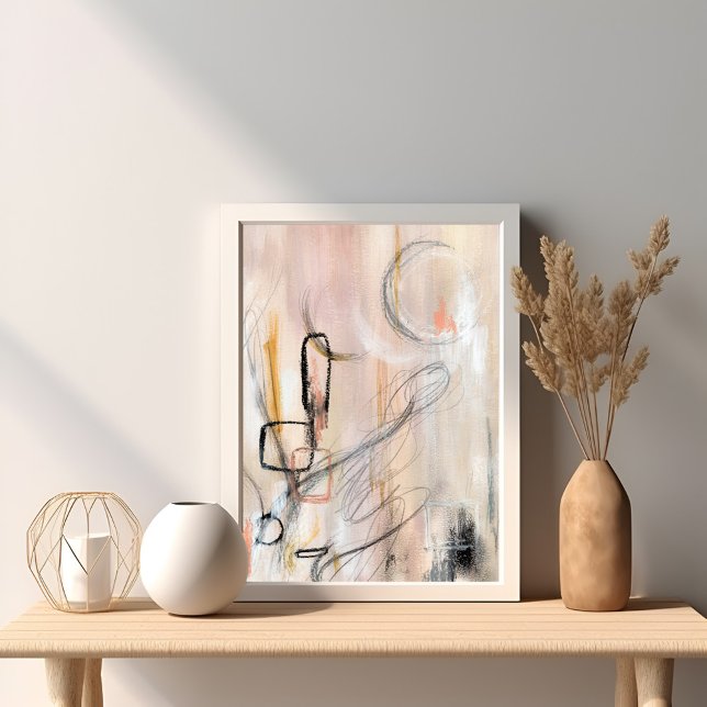 Beige Elegant Contemporary Abstract Art poster (Creator Uploaded)
