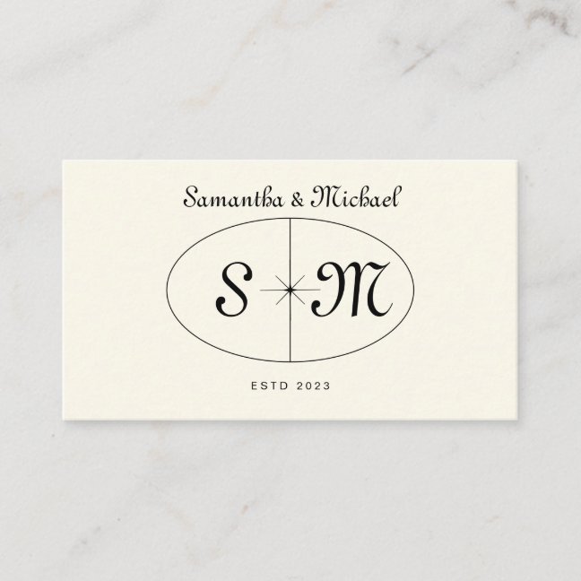 Beige Elegant Minimal Typographic Modern Business Card