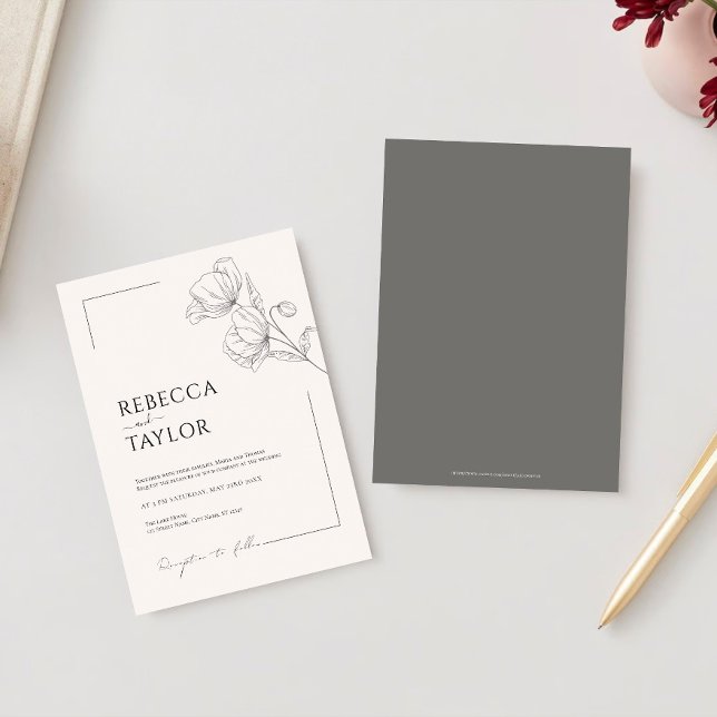 beige Elegant Minimal Wedding invitation (Creator Uploaded)