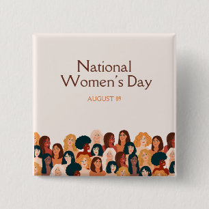 Beige Elegant National Women’s Day Button
