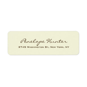 Beige Elegant Stylish Trendy Handwriting Script Label