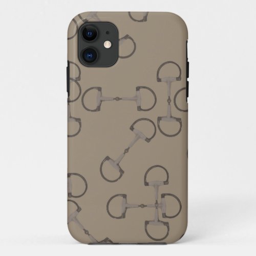 Beige Equestrian Horse Bits iPhone 11 Case