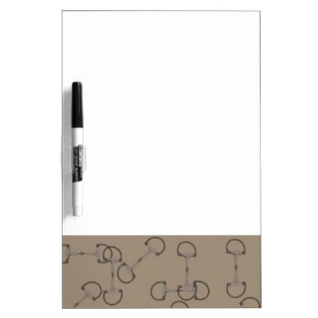 Beige Equestrian Horse Bits Dry Erase Board by PaintingPony at Zazzle