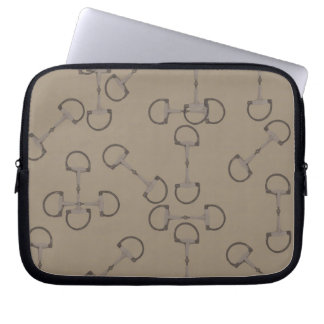Beige Equestrian Horse Bits Laptop Sleeve