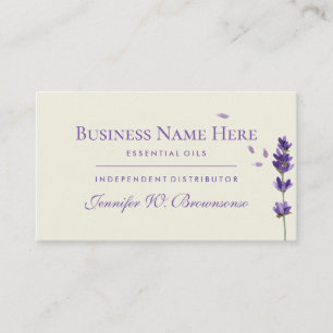 Beige essential oils Lavender Business Card