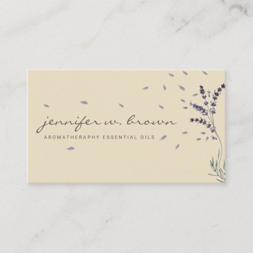 Beige Essential Oils Perfume Botanical Florist Business Card