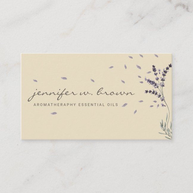 Beige Essential Oils Perfume Botanical Florist Business Card