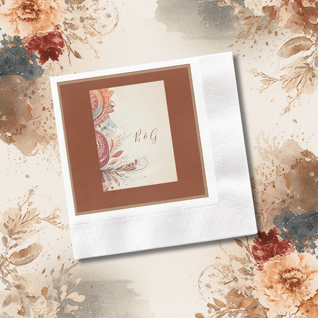 beige ethnic wedding napkins (Creator Uploaded)