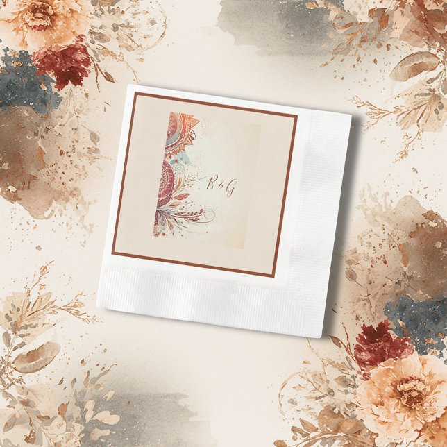 beige ethnic wedding napkins (Creator Uploaded)